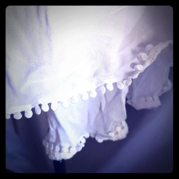 Pleated tube top ruffled hem romper - Picture 4 of 7